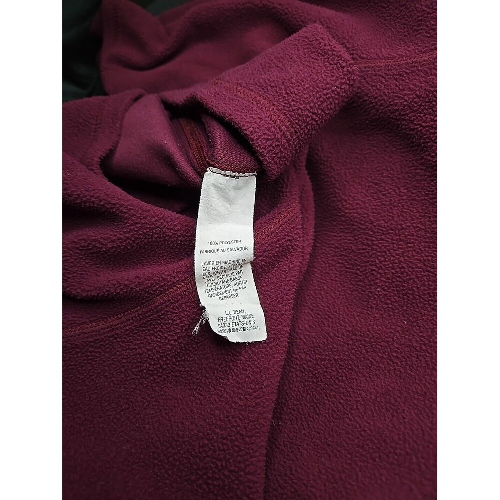 LL Bean Fleece Jacket Pullover Men’s XL Tall 1/4 Zip Tail Item #280963 Maroon - Picture 8 of 8